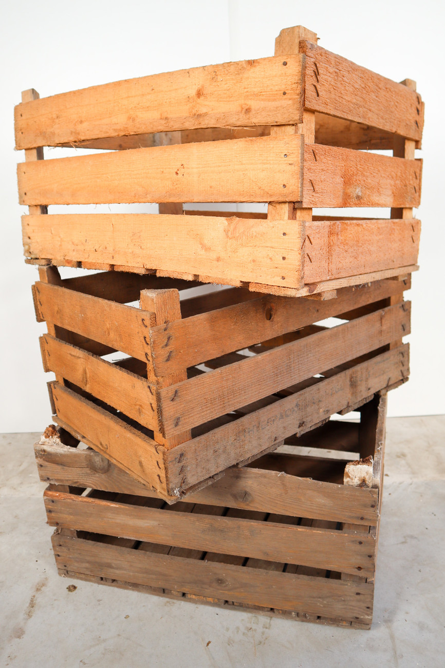 wooden storage crates