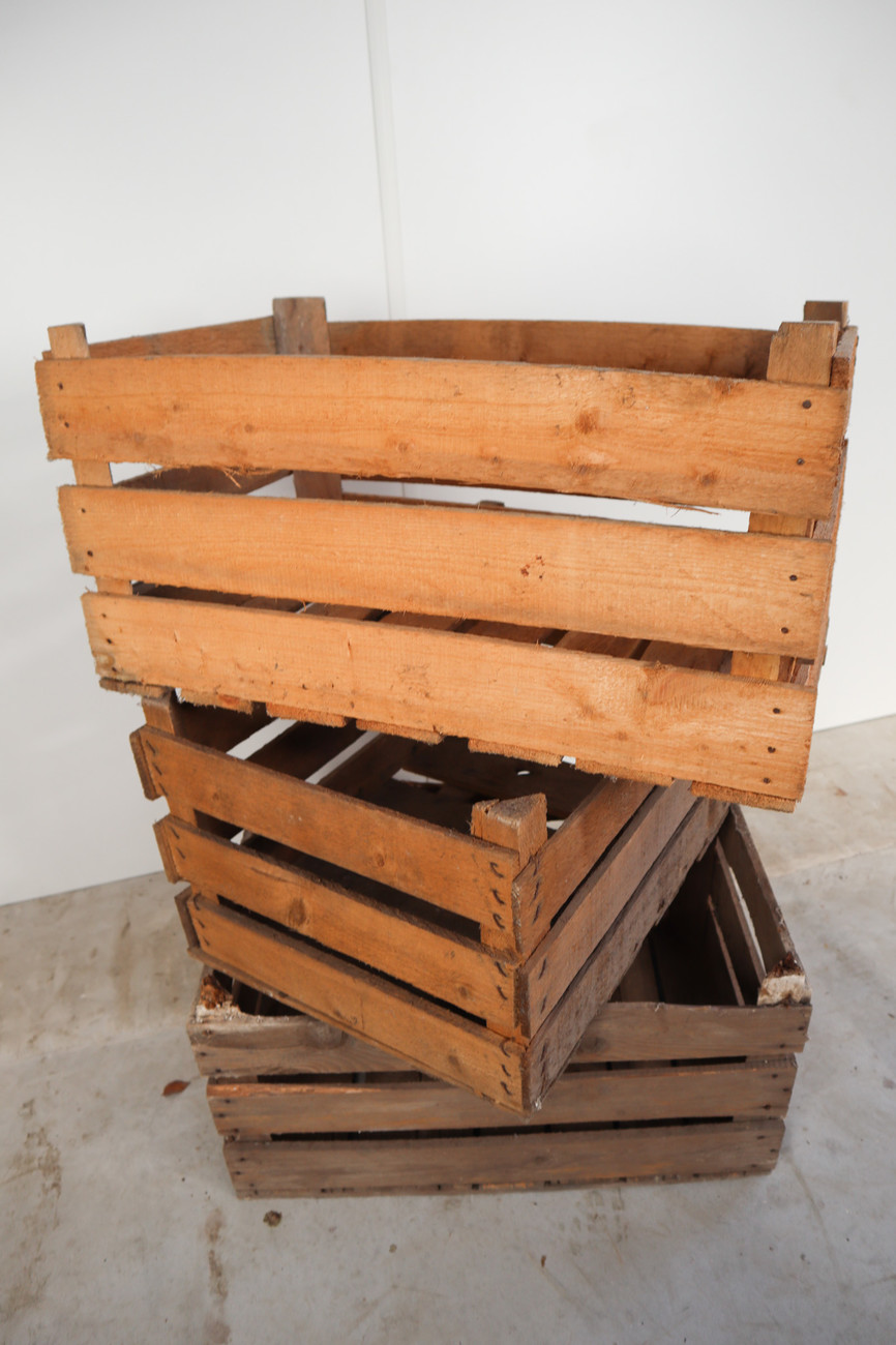 wooden storage crates