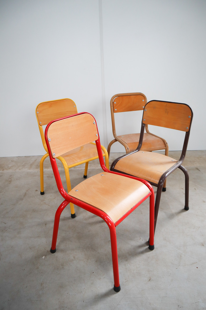 100+ Mulca Children School Chairs, France Mid-20th century