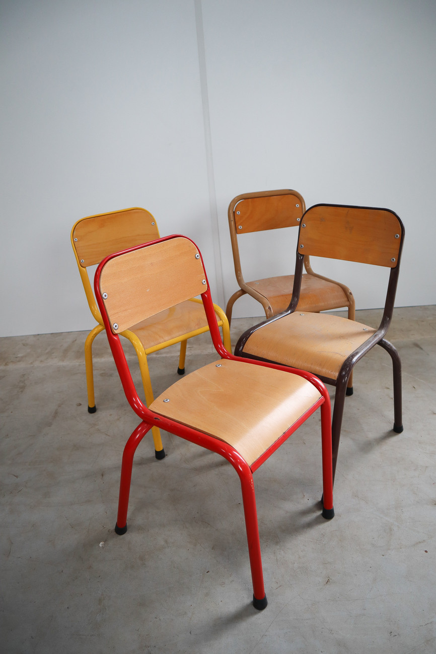 100+ Mulca Children School Chairs, France Mid-20th century