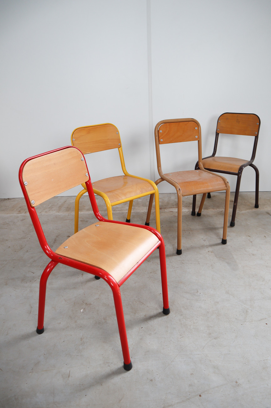 100+ Mulca Children School Chairs, France Mid-20th century