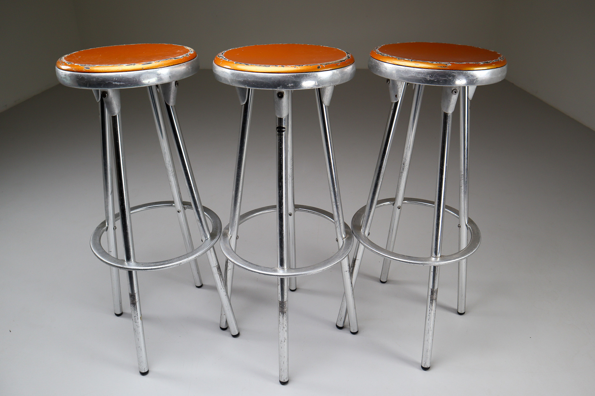 3 Industrial Bar Stools In Aluminum By Joan Casas Y Ortinez For Indecasa Spain Stools Search Results European Antiques Decorative