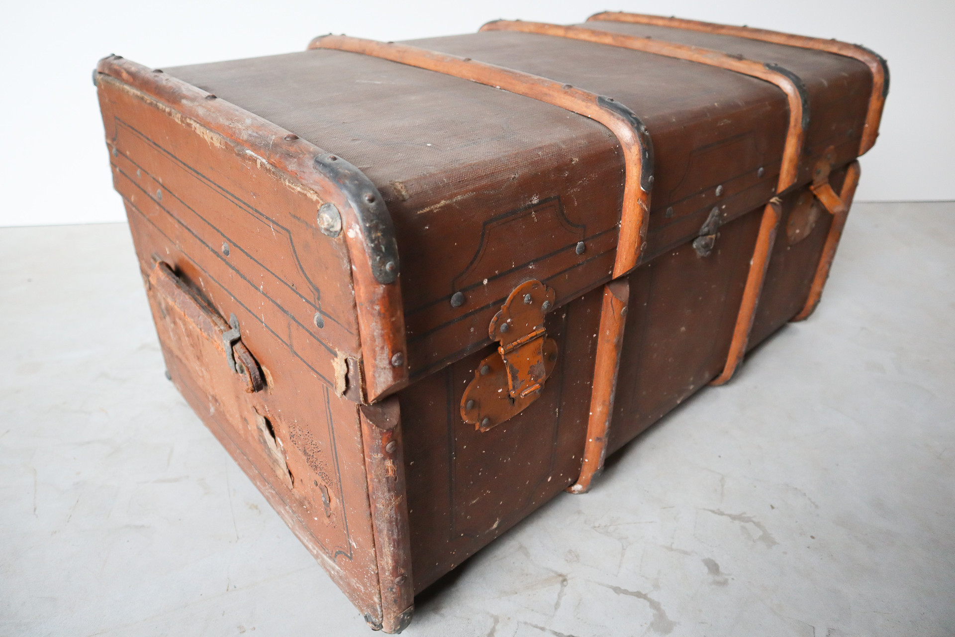 Antique Suitcase Overseas Travel Case Germany 1880 Late-19th century -  brocante - Various - Davidowski