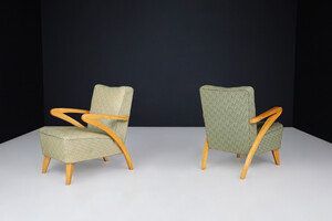 Art deco arm chairs with original upholstery Praque 1930s Mid-20th century