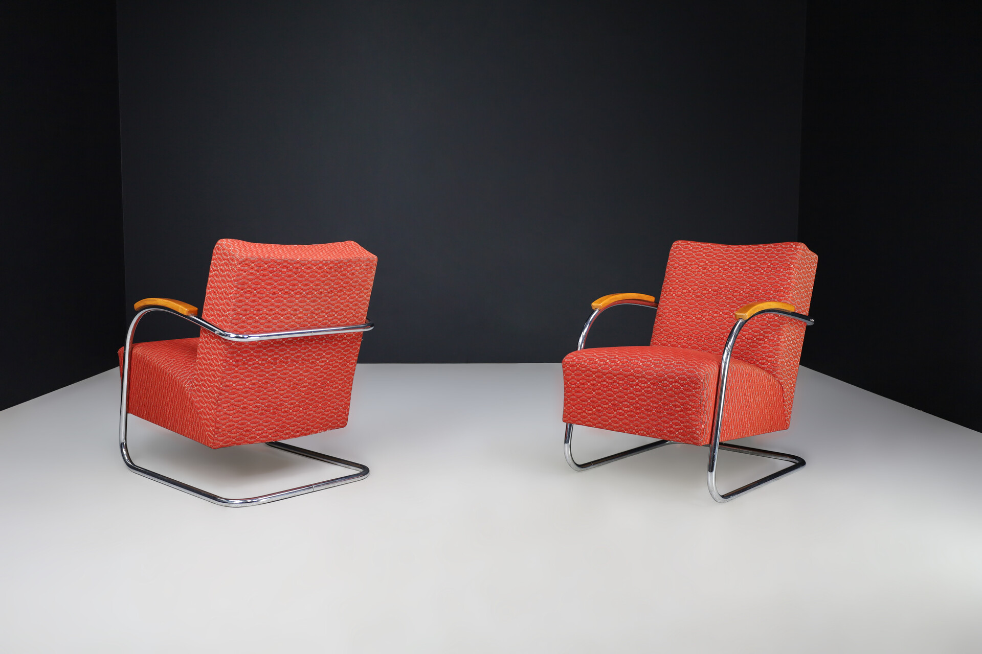 Bauhaus Mucke & Melder Bauhaus Original Upholstered Armchairs, Czech Republic 1930s Early-20th century