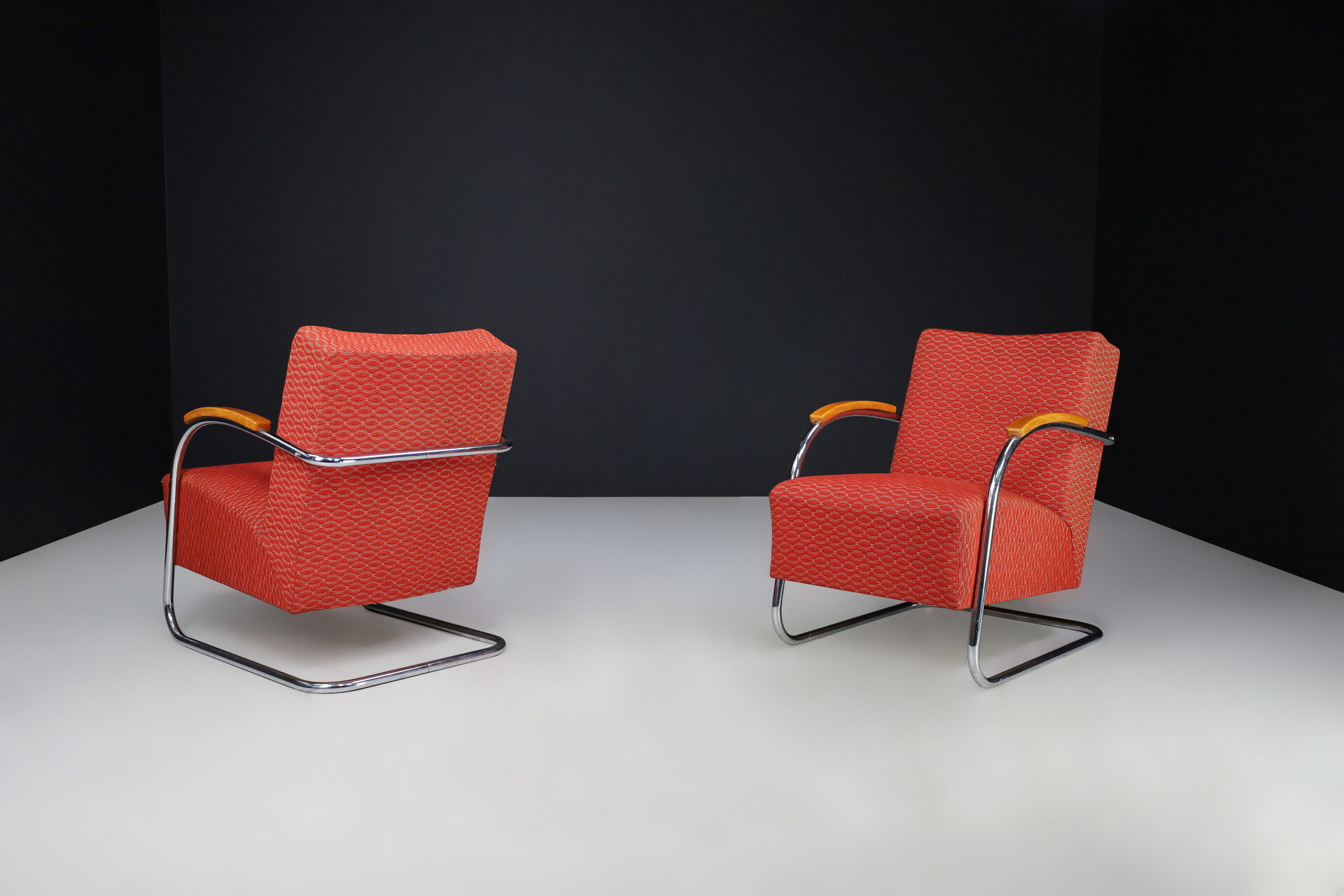 Bauhaus Mucke & Melder Bauhaus Original Upholstered Armchairs, Czech Republic 1930s Early-20th century