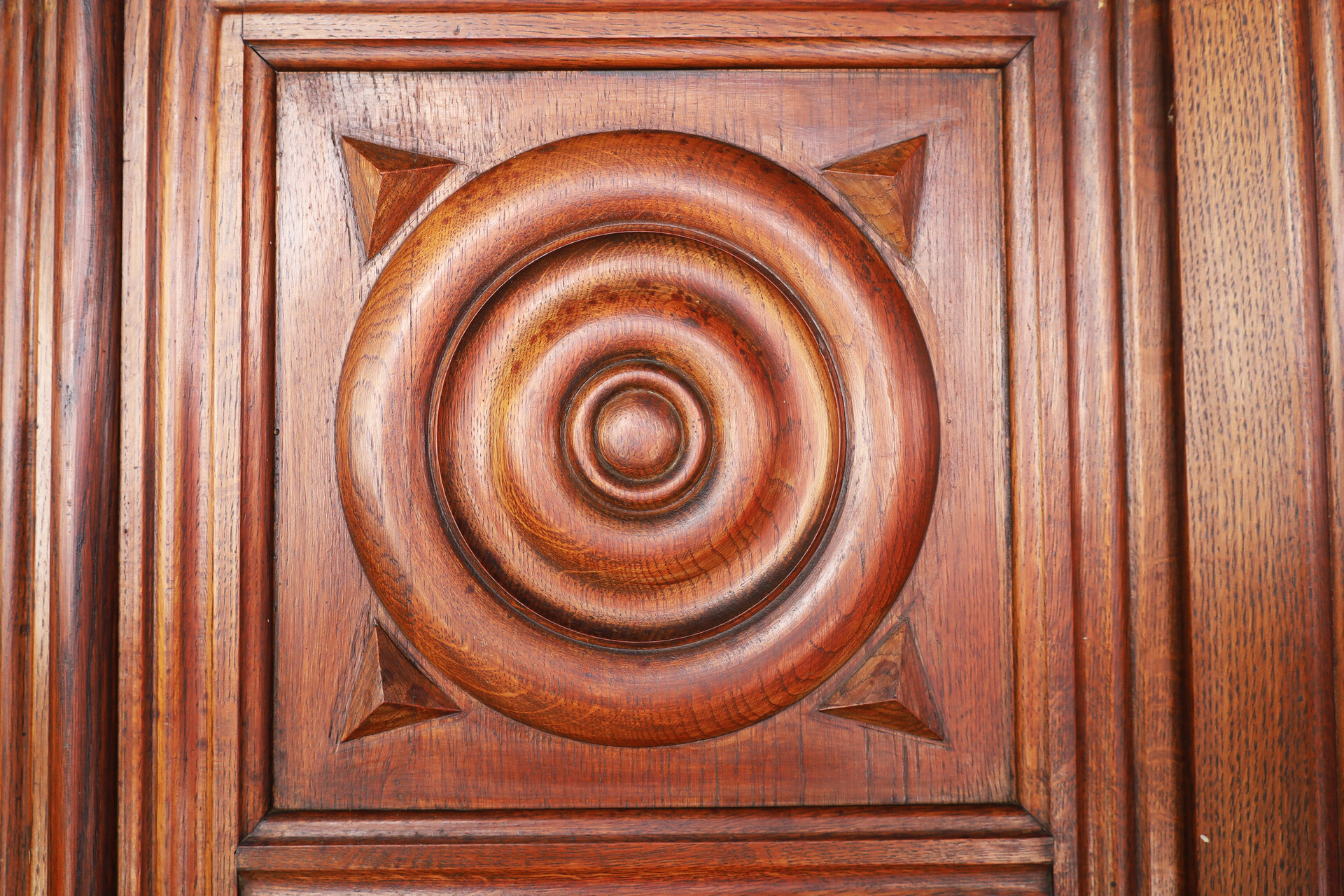 Brutalist Charles Dudouyt Oak Armoire (demontable), France 1940s Mid-20th century