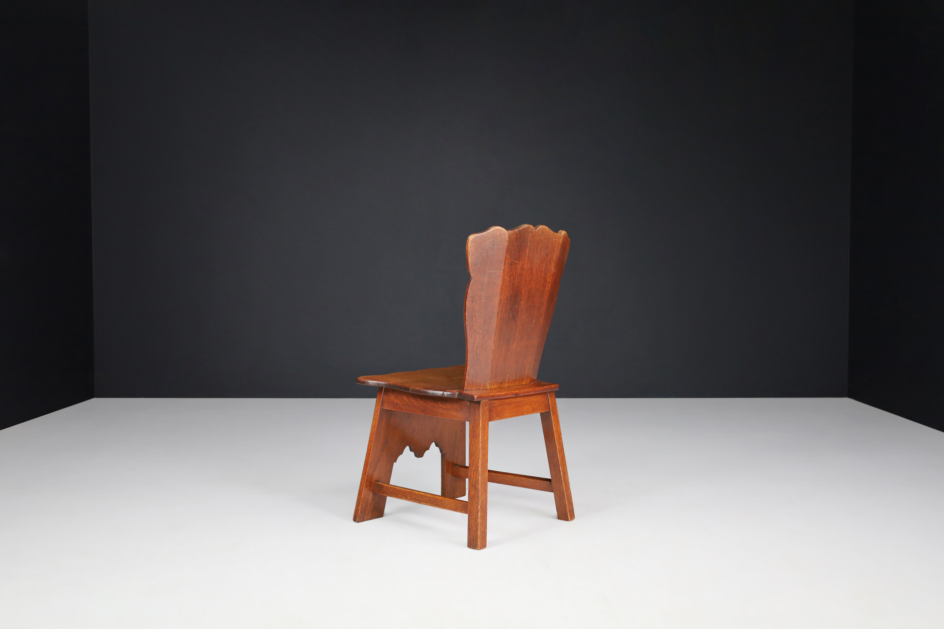 Brutalist / Primitive oak dining chairs Spain 1950s Mid-20th century