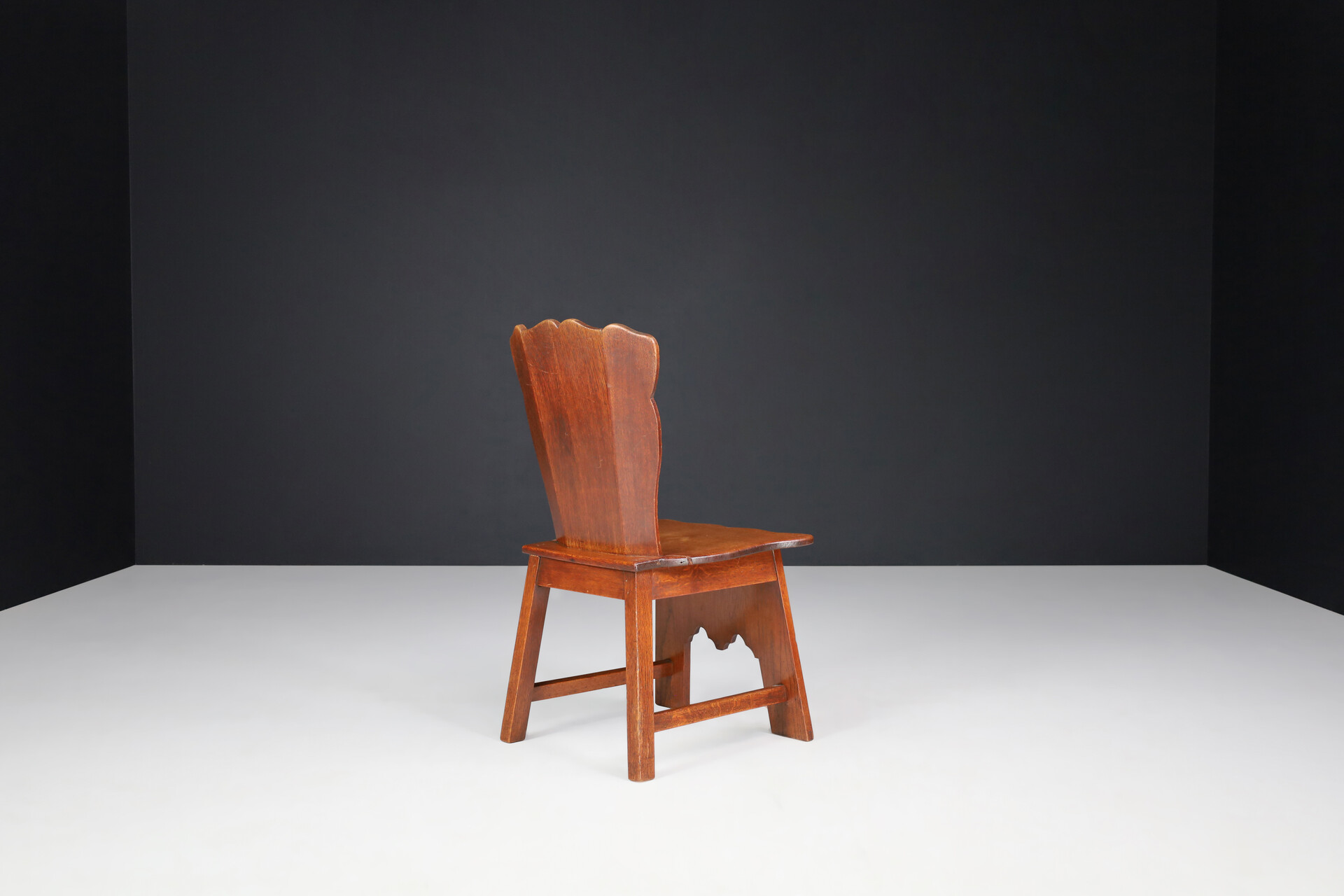 Brutalist / Primitive oak dining chairs Spain 1950s Mid-20th century