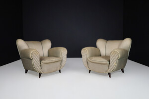 Guglielmo Ulrich Lounge Chairs in original upholstery, Italy 1930s Mid-20th century