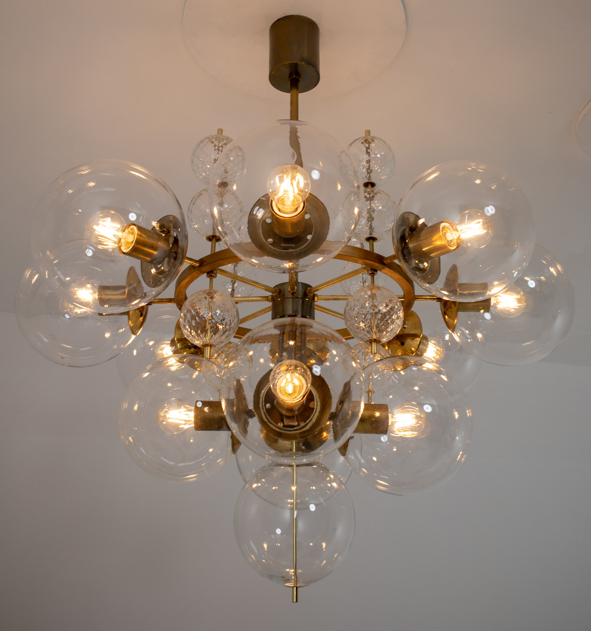 chandelier with glass globes