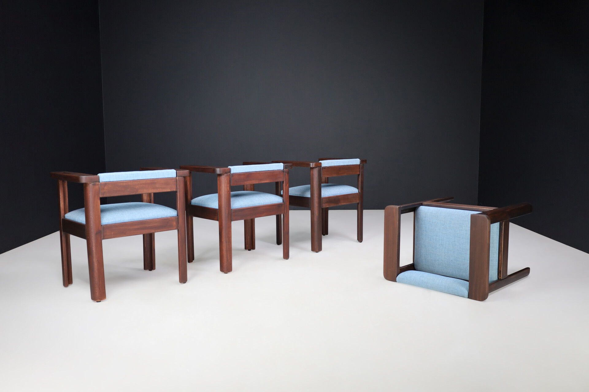 Mid century modern Angelo mangiarotti armchairs for Lorenzon, Italy 1960s Mid-20th century