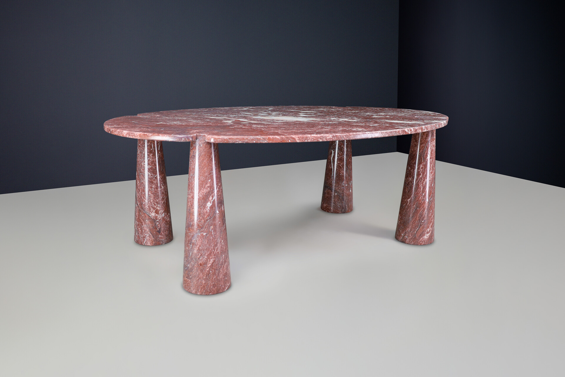 Mid century modern Angelo Mangiarotti for skipper Rosso marble 