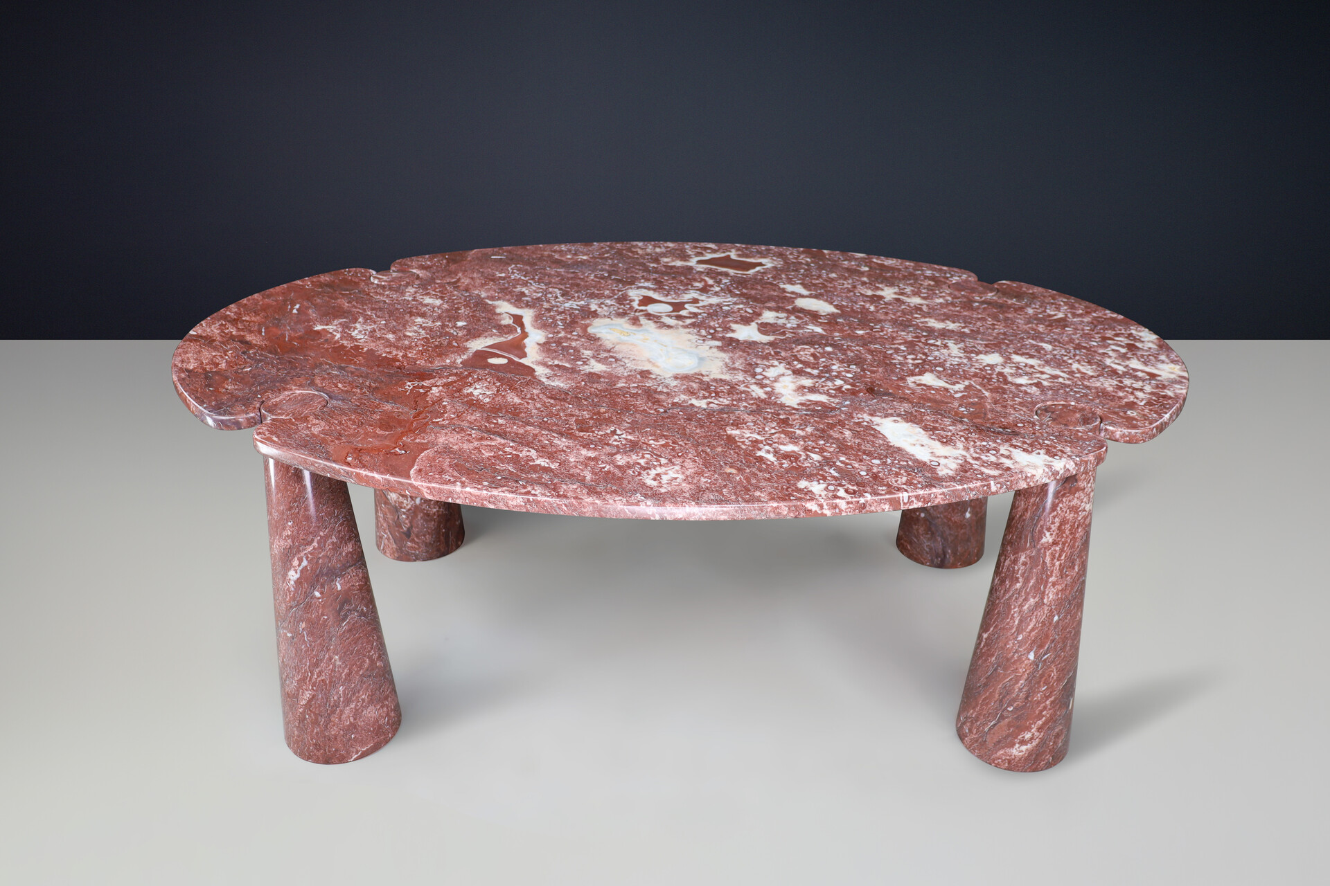 Mid century modern Angelo Mangiarotti for skipper Rosso marble 