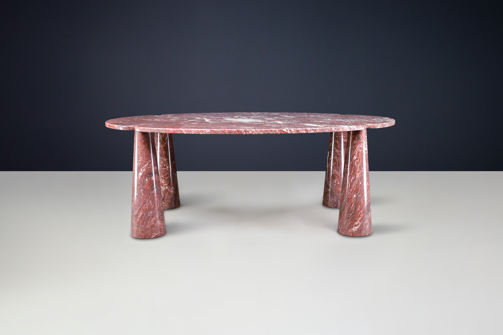 Mid century modern Angelo Mangiarotti for skipper Rosso marble 