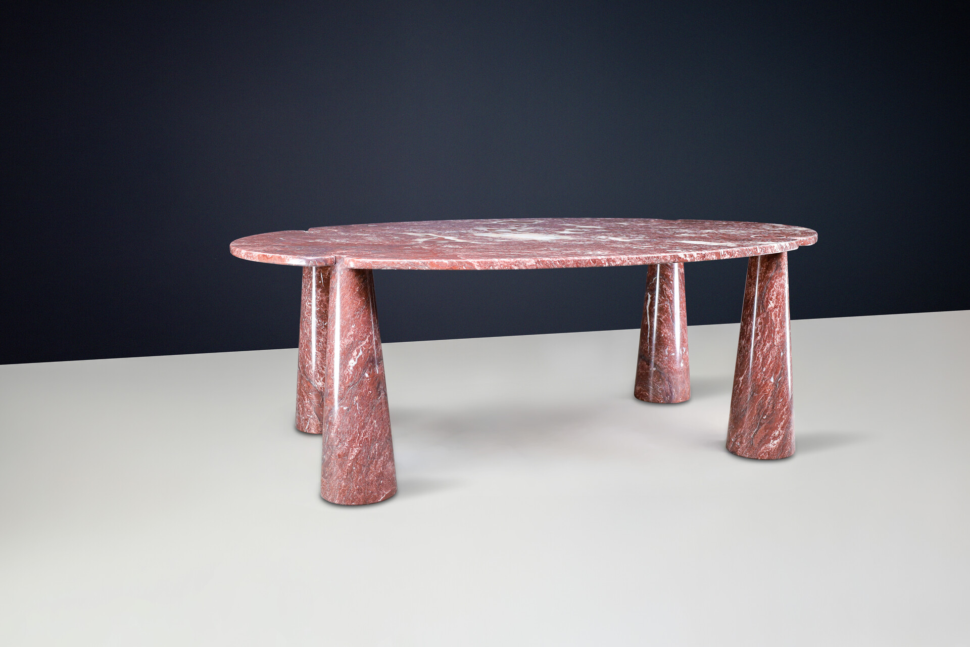 Mid century modern Angelo Mangiarotti for skipper Rosso marble 