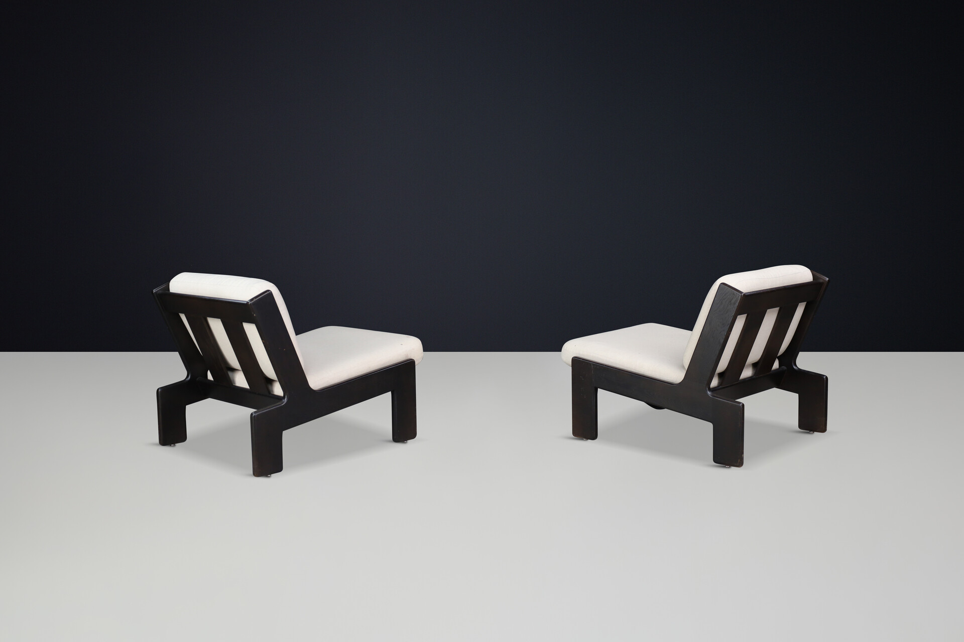 Mid century modern Brutalist Oak Lounge Chairs by Esko Pajamies for ASKO, Finland (1970s) Mid-20th century