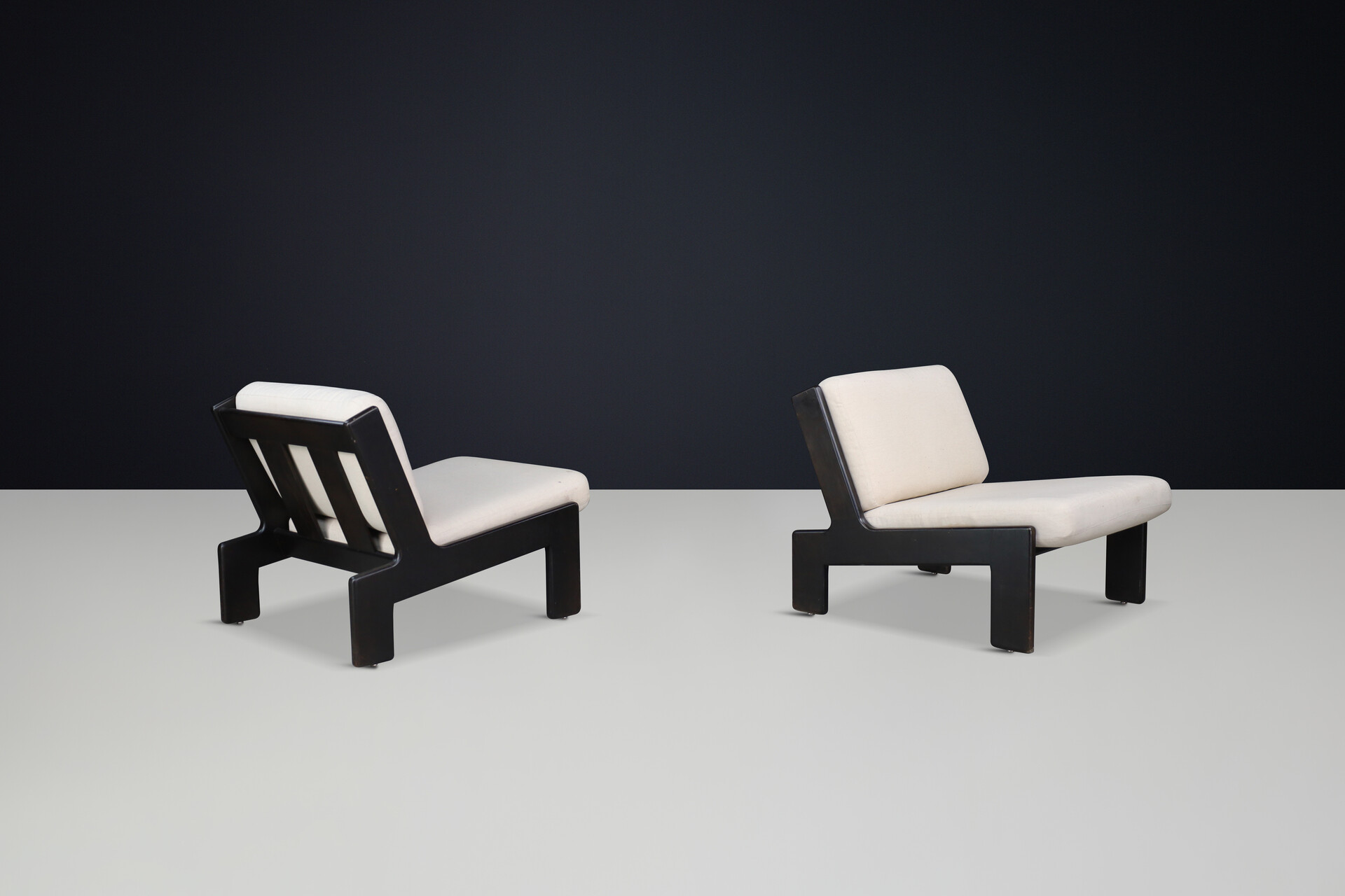 Mid century modern Brutalist Oak Lounge Chairs by Esko Pajamies for ASKO, Finland (1970s) Mid-20th century