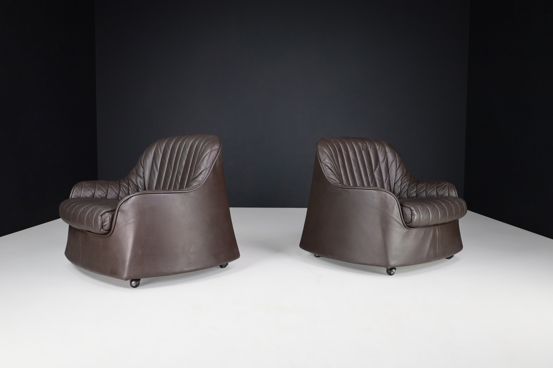 Mid century modern Cassina Ciprea Lounge chairs by Tobia and Afra Scarpa, 1970s, Italy Mid-20th century