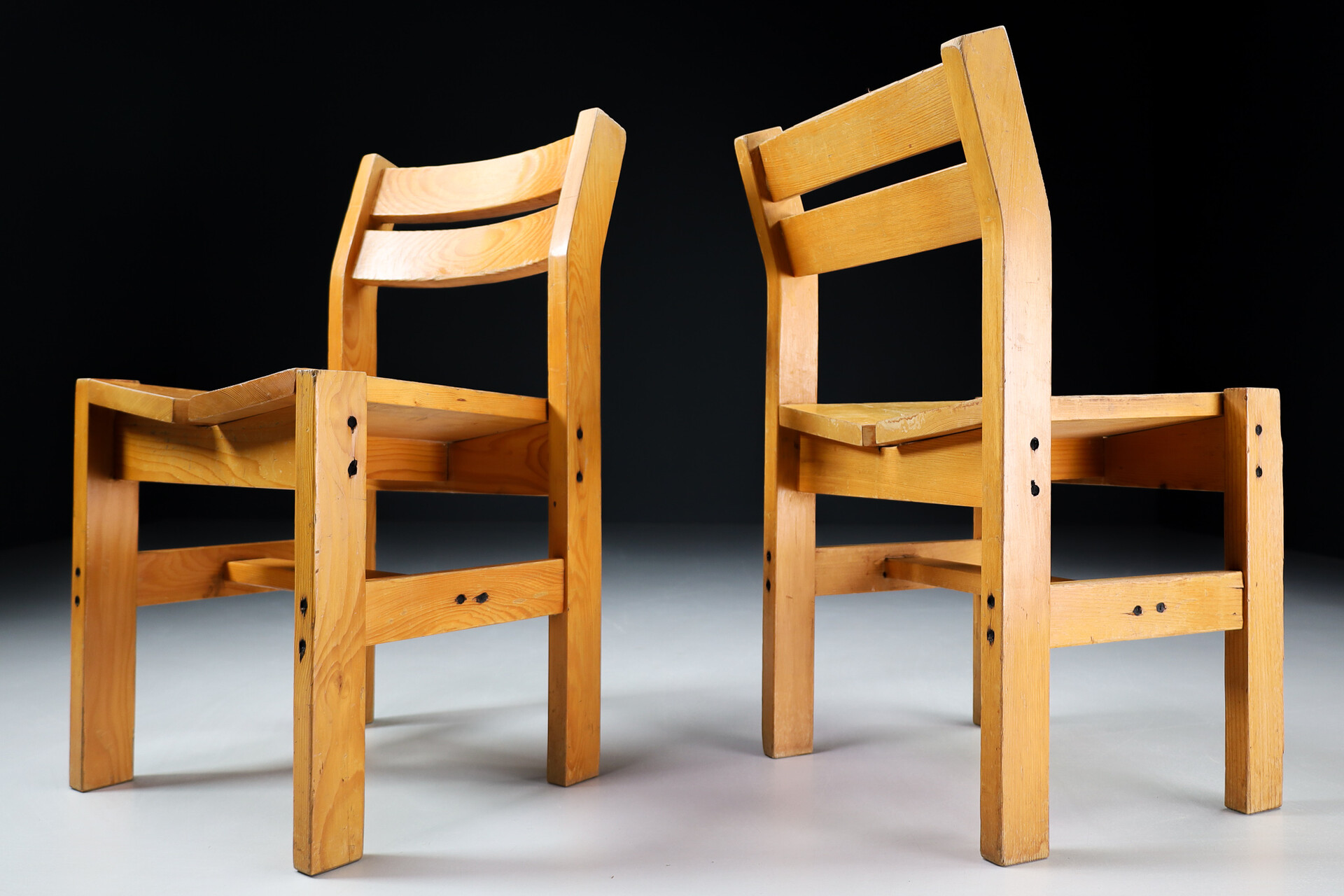 Charlotte Perriand Chairs from La Cascade at Les Arcs, 1600