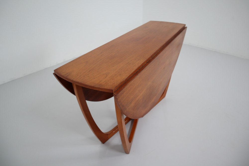 mid century modern drop leaf dining table