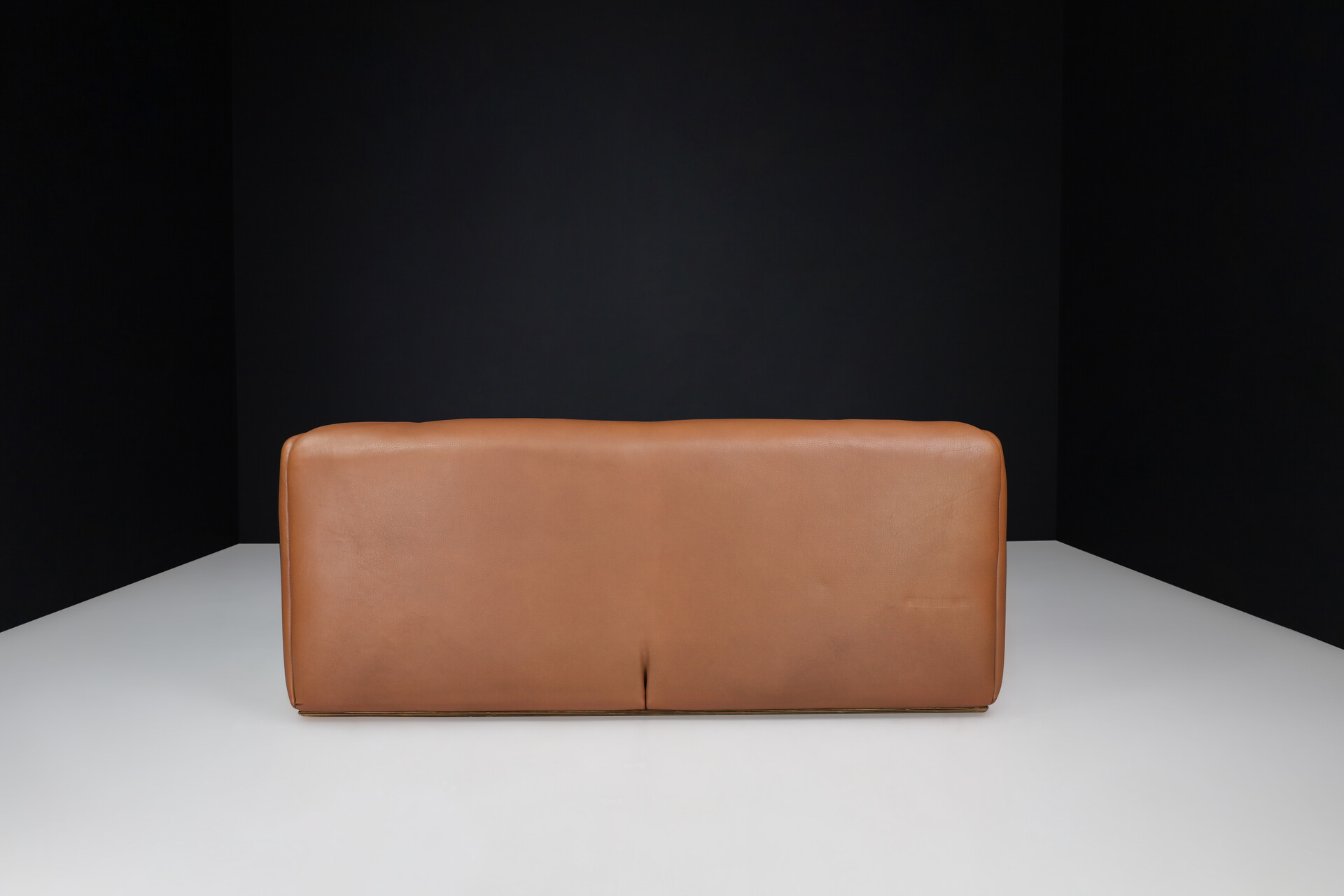 Mid century modern De Sede DS-47 Extendable Cognac Leather 3-Seater Sofa, 1970s Late-20th century