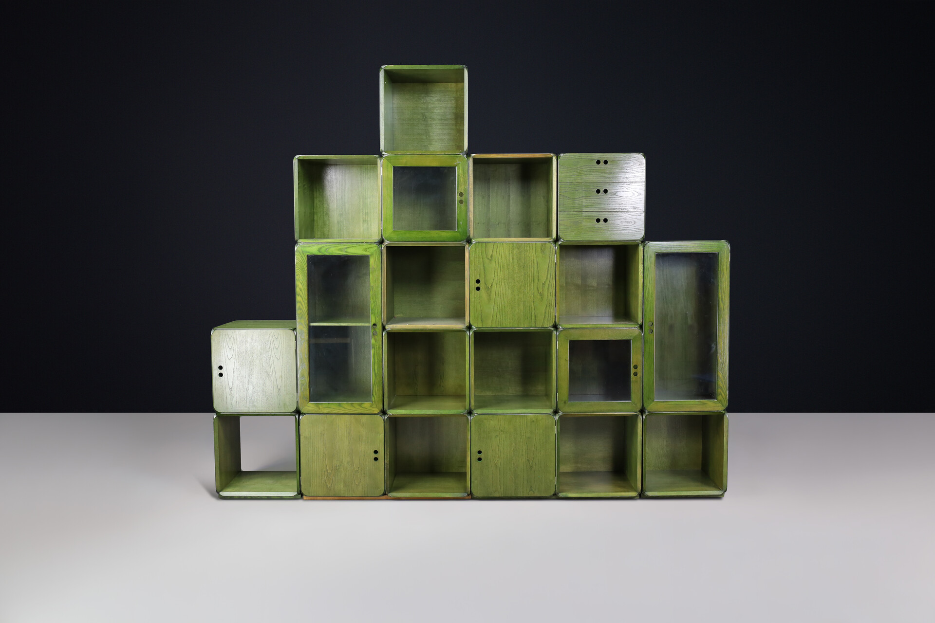 Mid century modern Derk Jan de Vries for Maisa Italy modular bookcase Italy 1970s Late-20th century