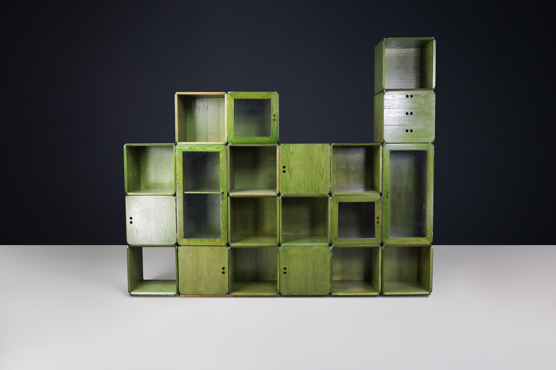 Mid century modern Derk Jan de Vries for Maisa Italy modular bookcase Italy 1970s Late-20th century