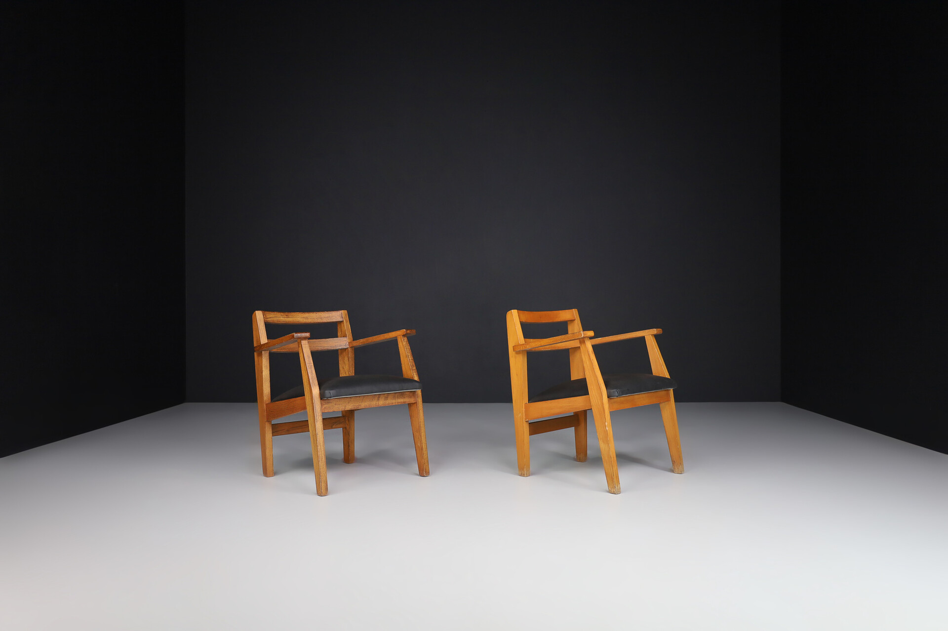 Mid century modern Easy chairs attributed to René Gabriel, France 1940s Mid-20th century