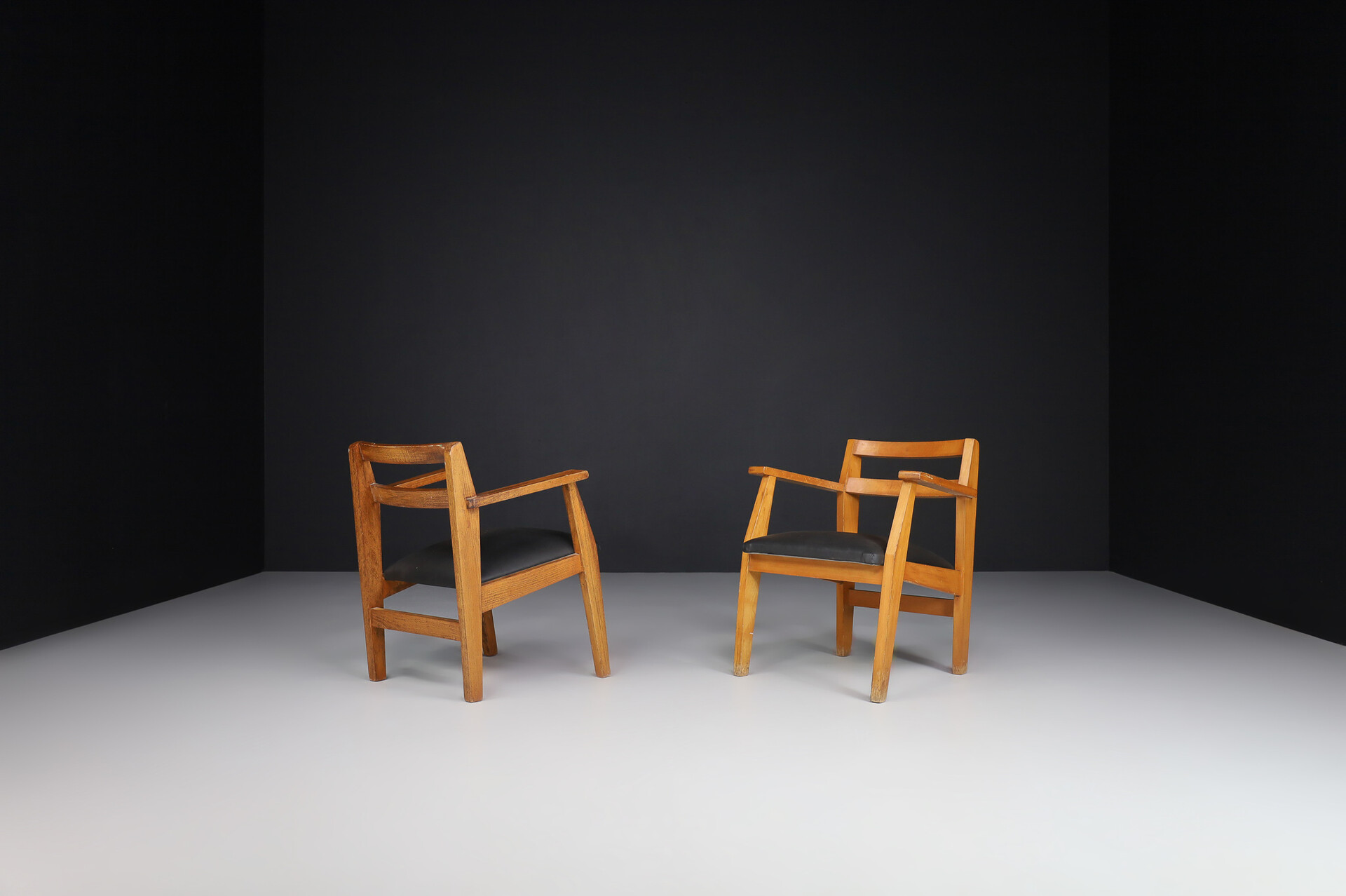 Mid century modern Easy chairs attributed to René Gabriel, France 1940s Mid-20th century