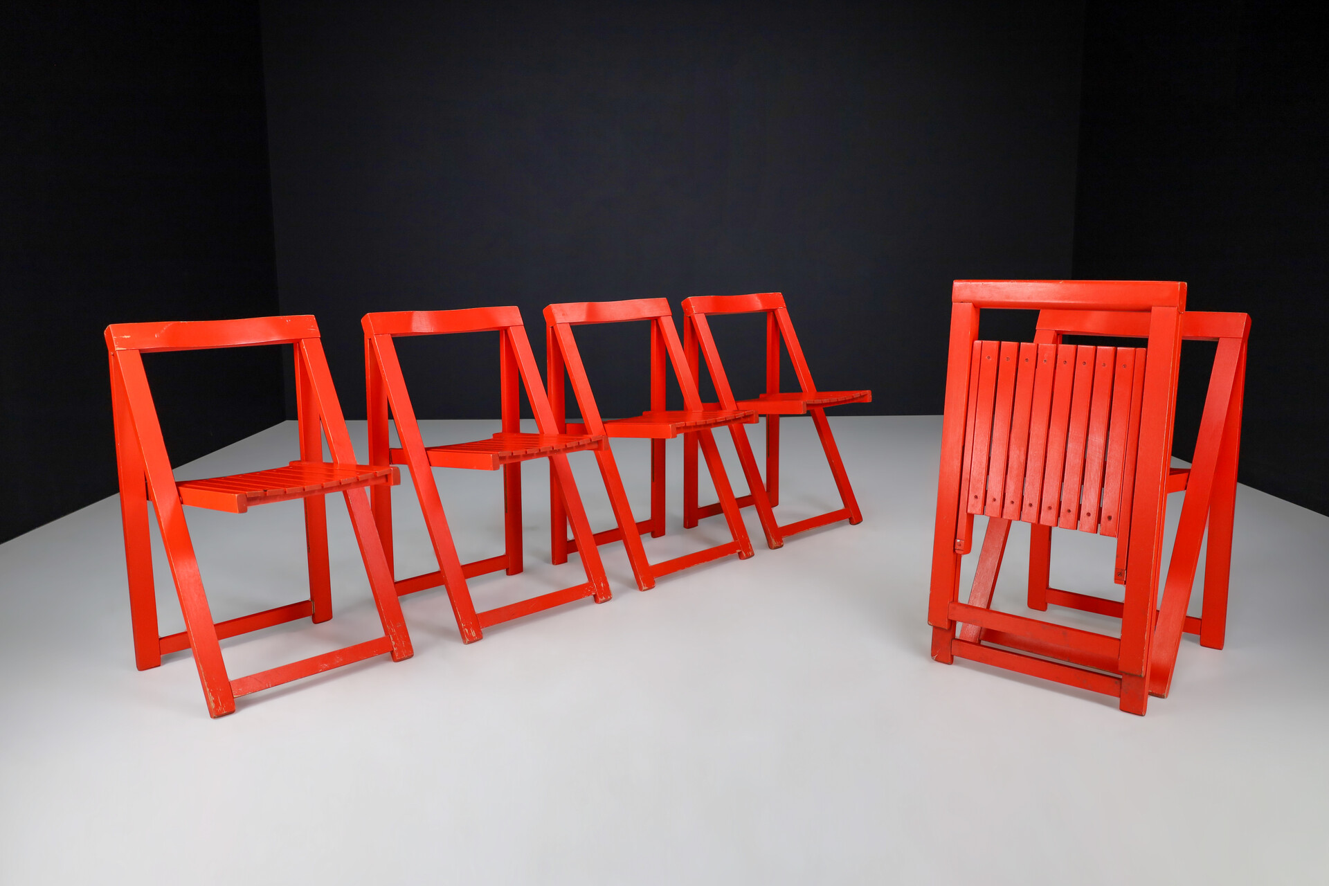 Mid century modern Folding Chairs by Aldo Jacober for Alberto Bazzani, Italy, 1960s Mid-20th century