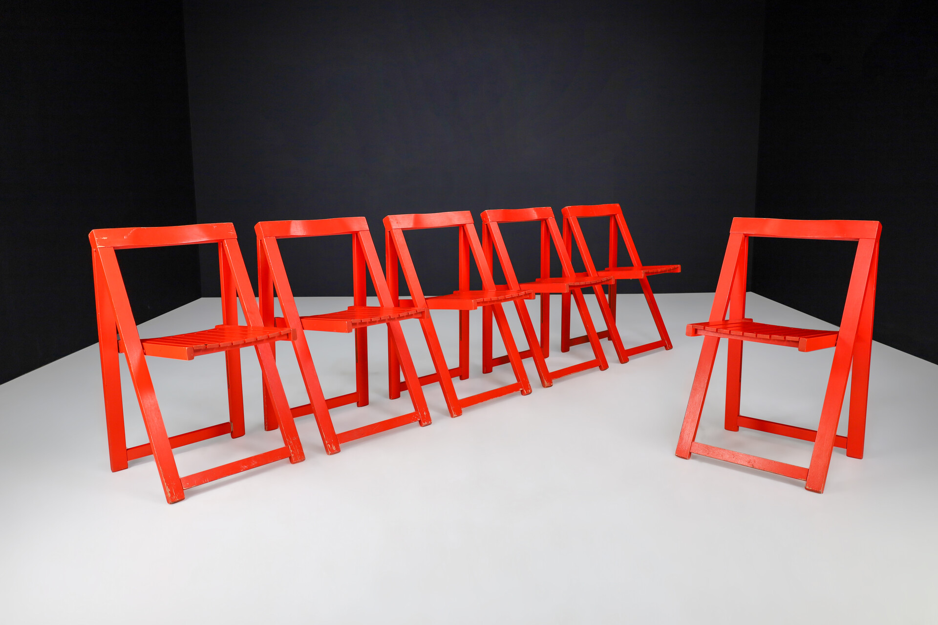 Mid century modern Folding Chairs by Aldo Jacober for Alberto Bazzani, Italy, 1960s Mid-20th century