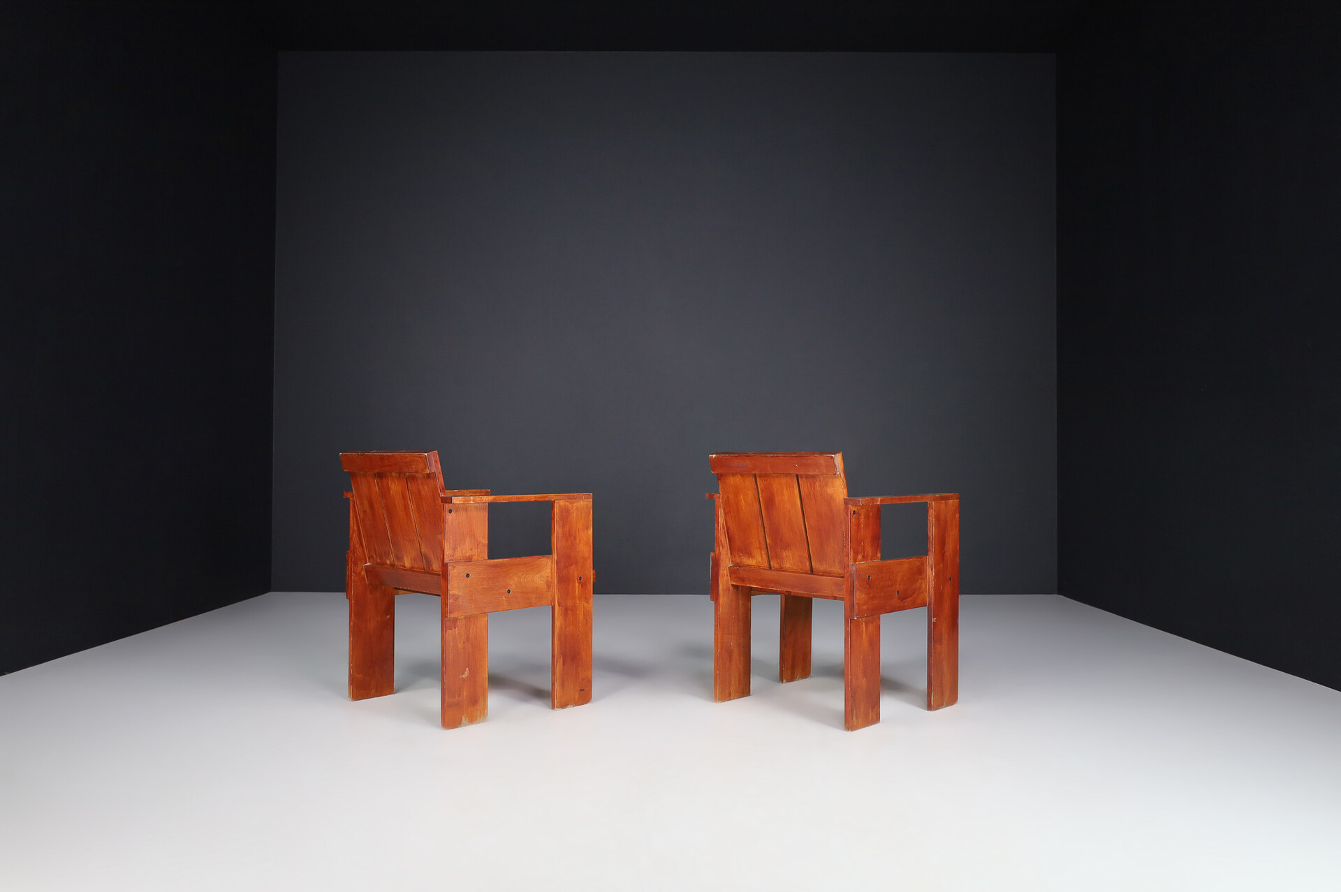 Mid century modern G. T. Rietveld for Cassina Beech Crate Chair, Italy 1950 Mid-20th century