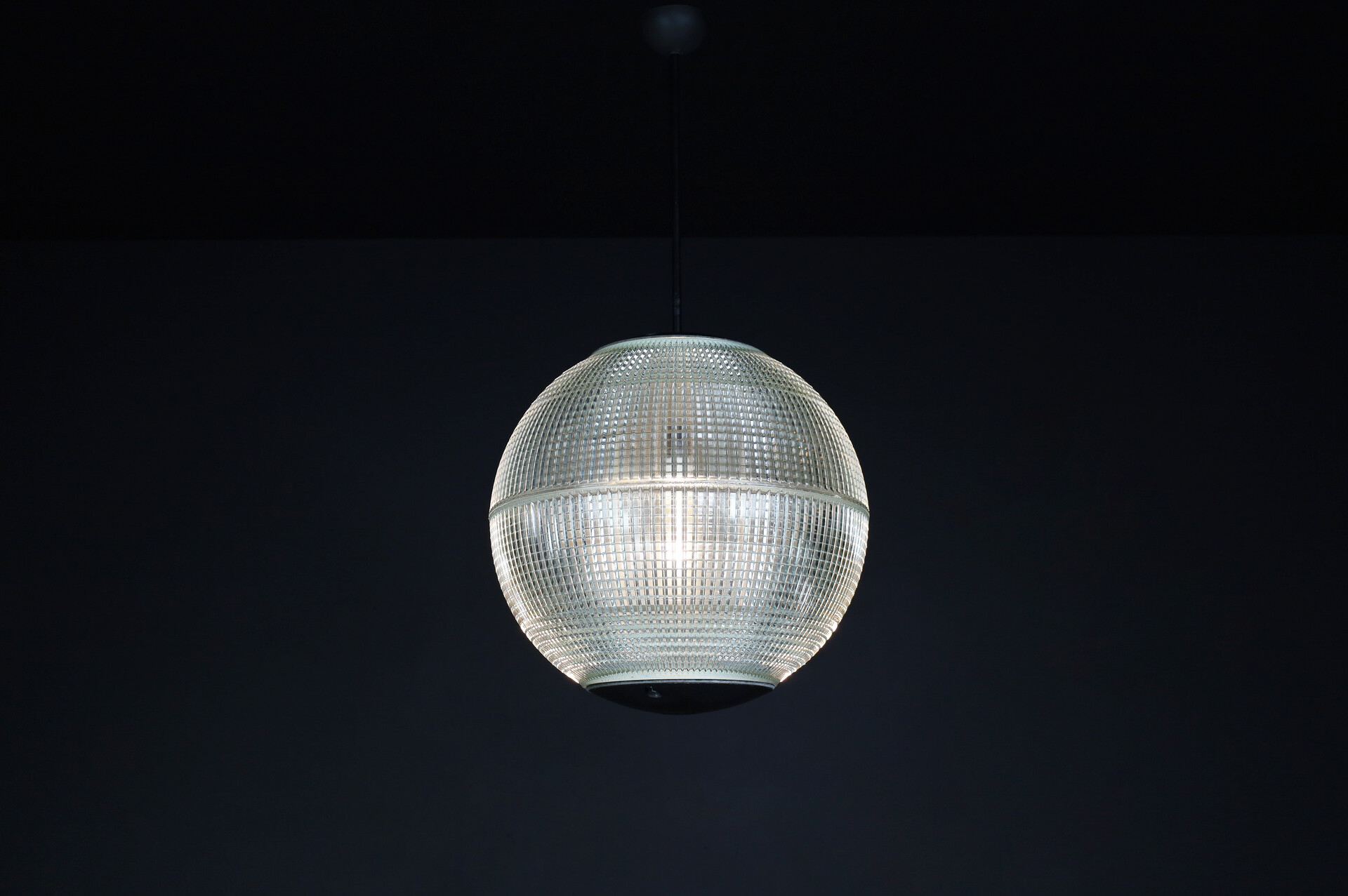 Mid century modern Holophane Paris Street Pendant Light, France, 1960s Mid-20th century