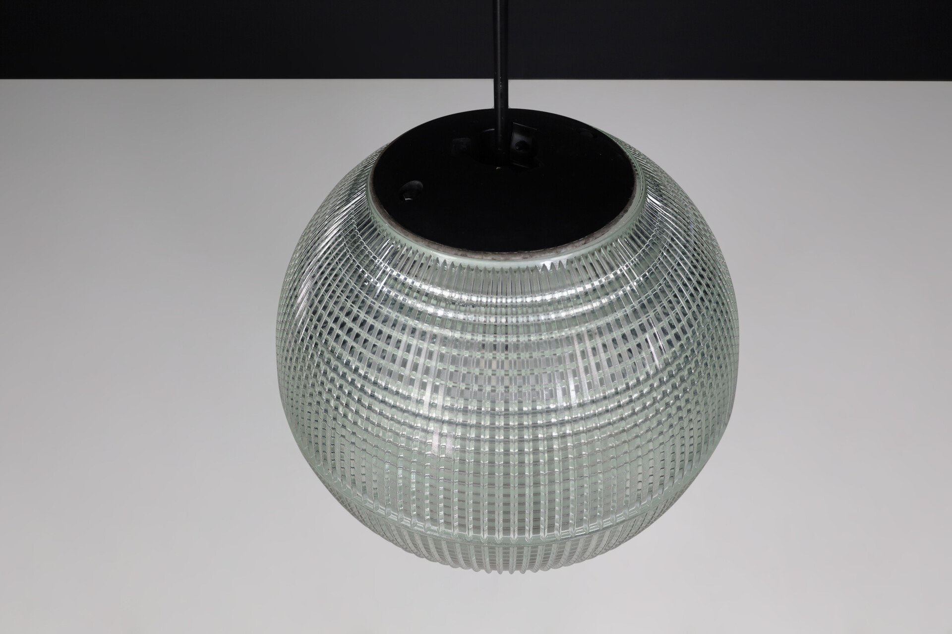 Mid century modern Holophane Paris Street Pendant Light, France, 1960s Mid-20th century