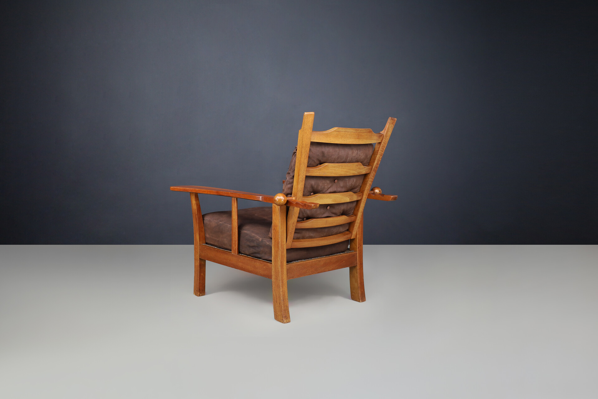 Mid century modern HUGO GORGE, ARMCHAIR “CANADIAN” FOR LORENZ AND REICHE, AUSTRIA 1920s Early-20th century