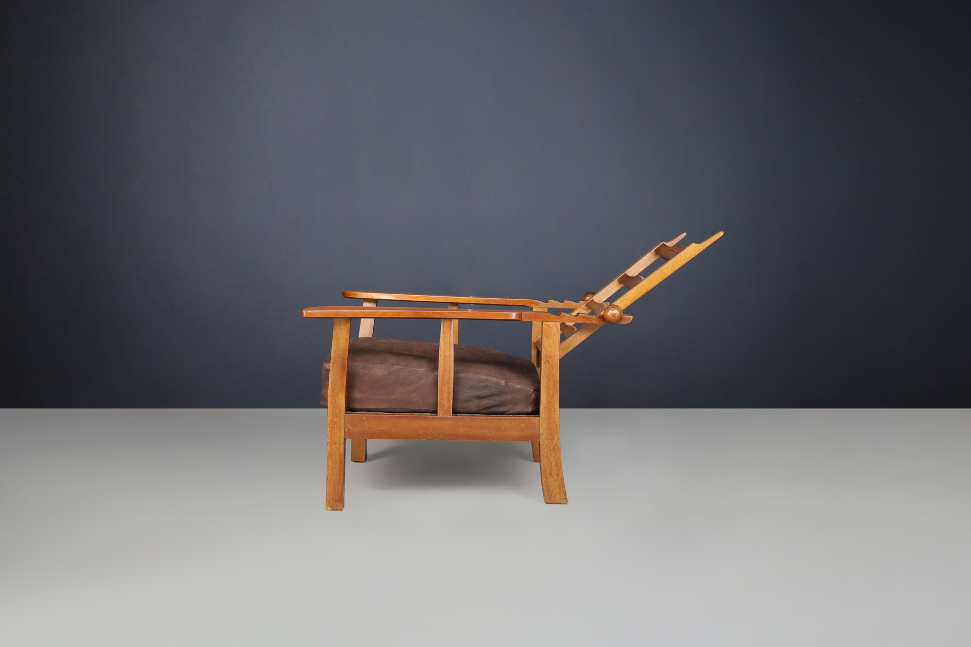 Mid century modern HUGO GORGE, ARMCHAIR “CANADIAN” FOR LORENZ AND REICHE, AUSTRIA 1920s Early-20th century