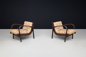 Mid century modern Karel Kozelka & Antonin Kropacek Lounge chairs , Praque 1940s Mid-20th century