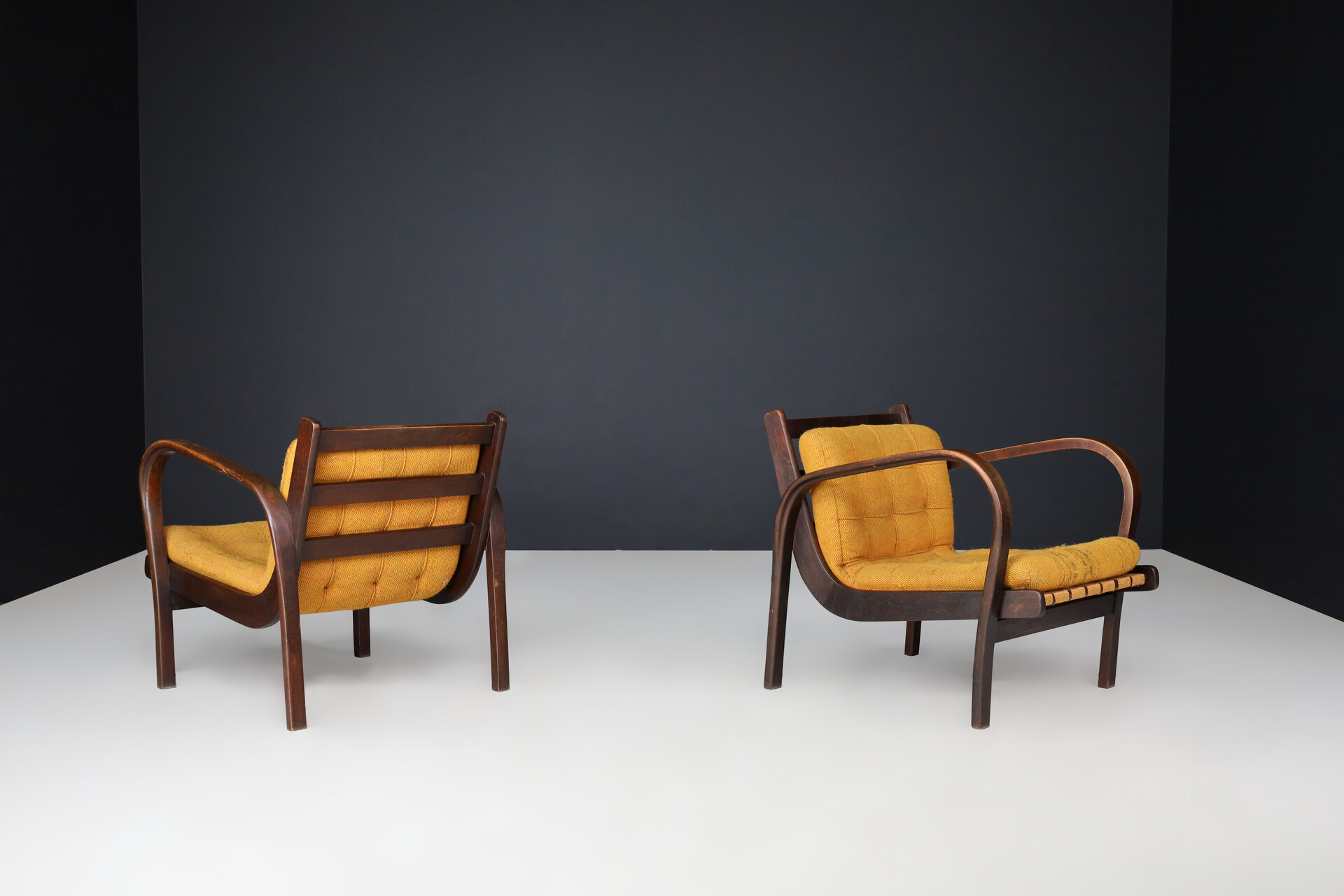 Mid century modern Karel Kozelka & Antonin Kropacek Lounge chairs , Praque 1940s Mid-20th century