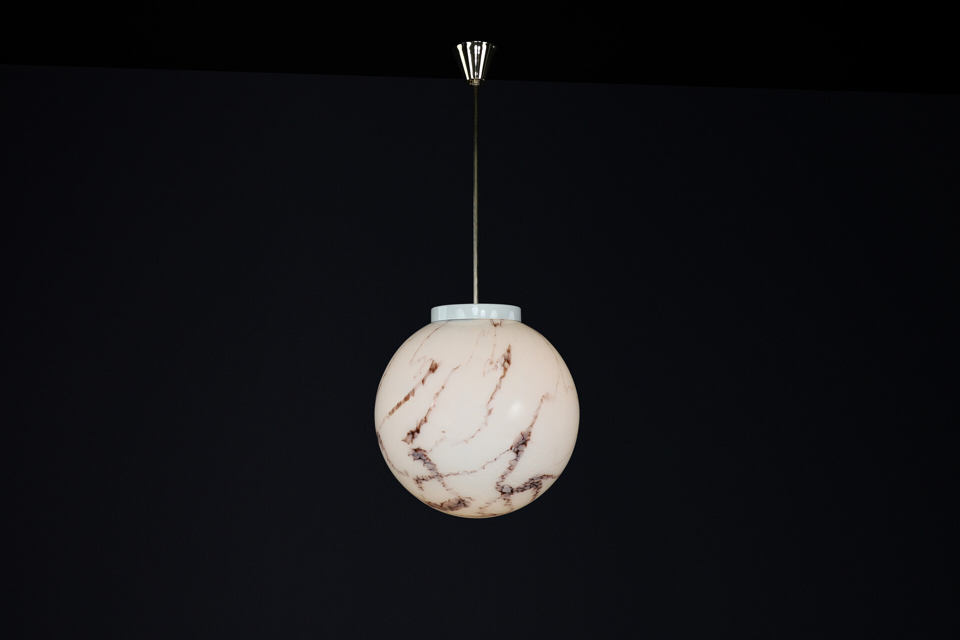 Mid century modern Marble Glass Pendant CZ1960s Mid-20th century