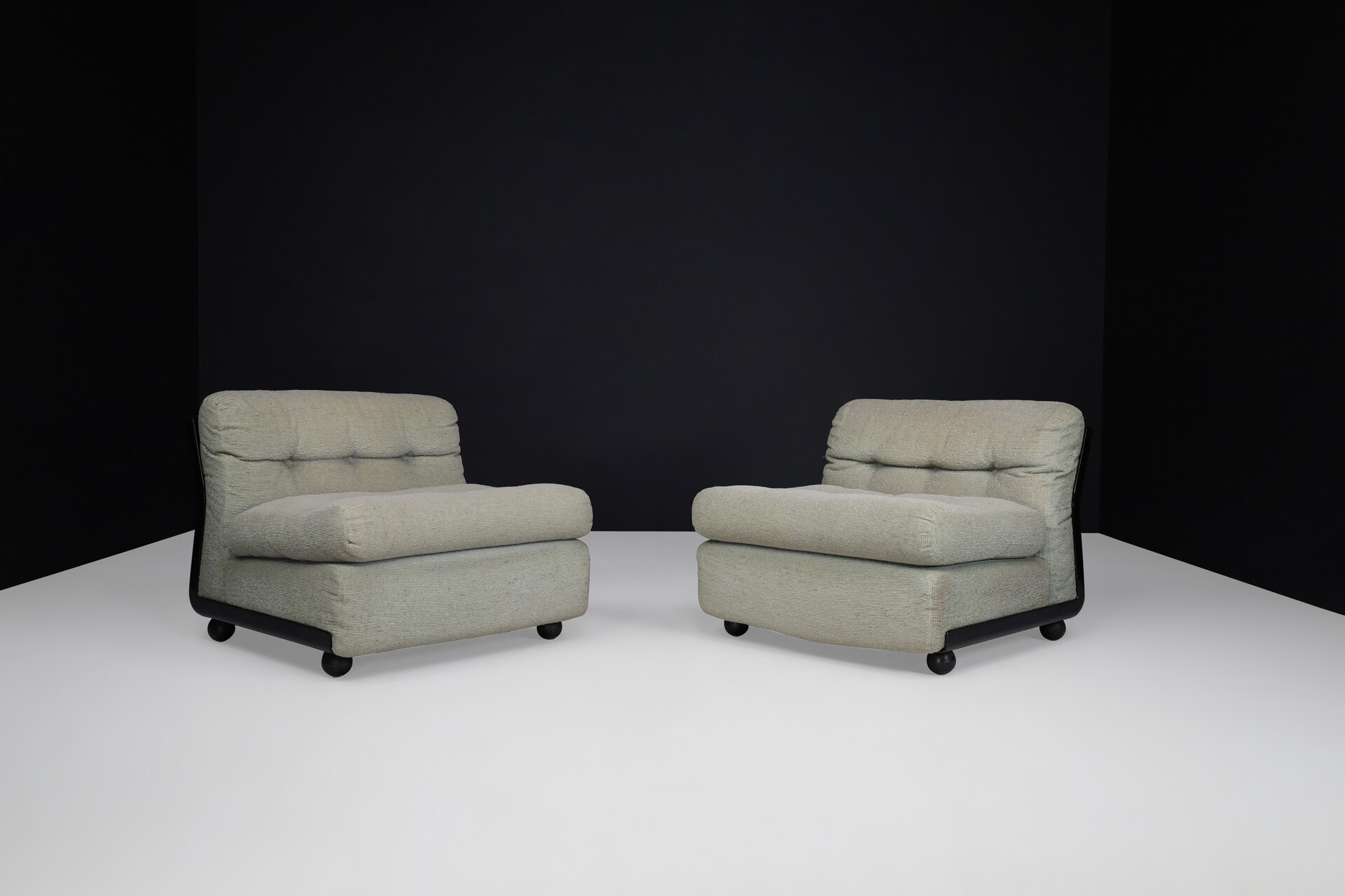 Mid century modern Mario Bellini Amanta C & B Italia Fiberlite and fabric Modular Chairs - sofa Italy 1970s Mid-20th century