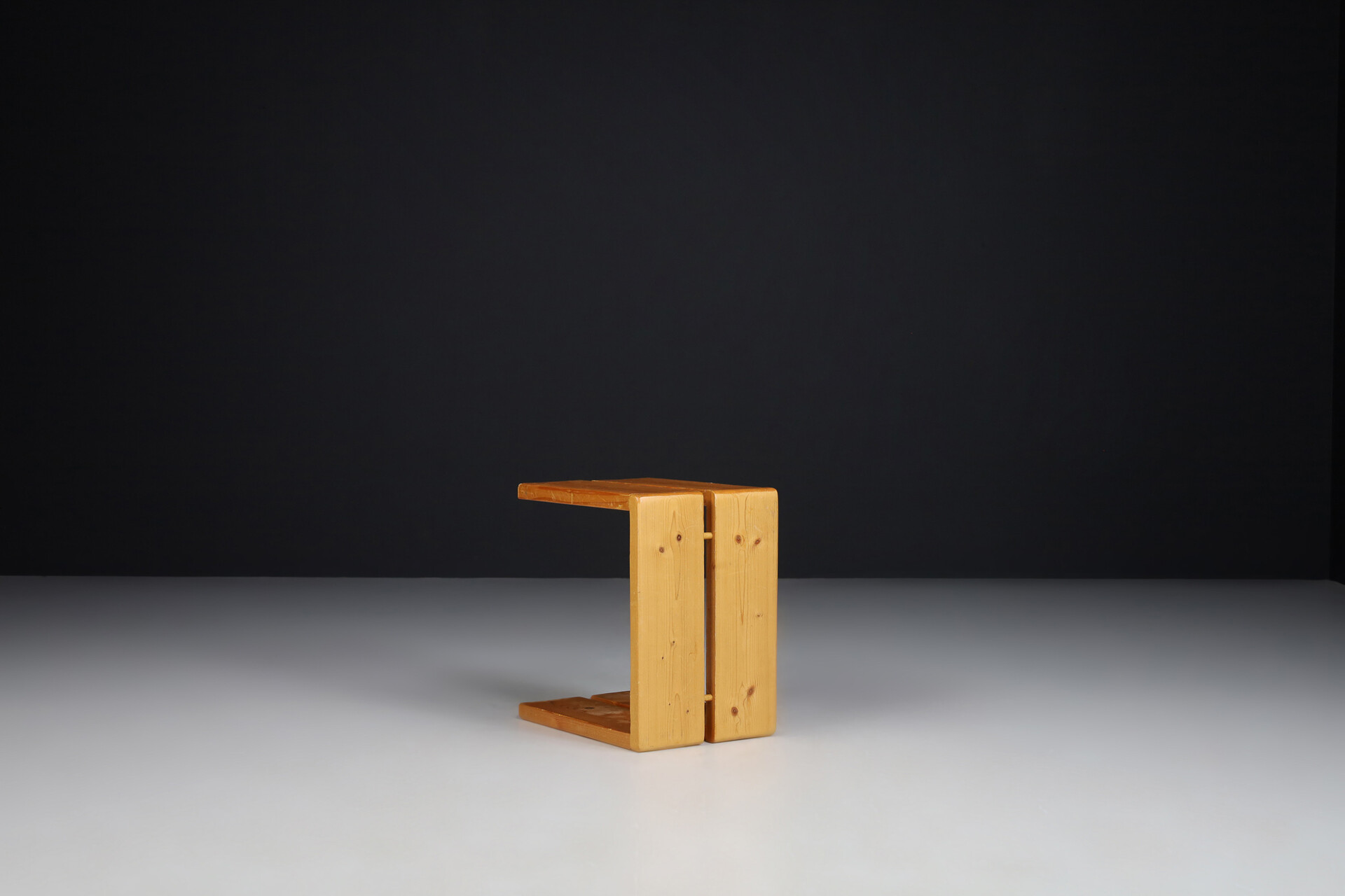 Mid century modern Pine Wood Charlotte Perriand Stool for Les Arcs, France, 1960s Mid-20th century