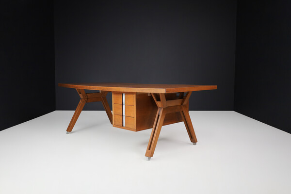 Italian Modernist Pine Bench & Table Set by Charlotte Perriand, 1960s, Set  of 3 for sale at Pamono