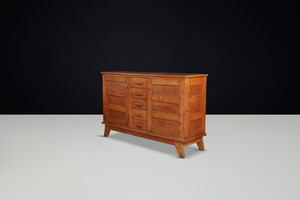 Mid century modern René Gabriel Oak Sideboard, France, 1940s Mid-20th century