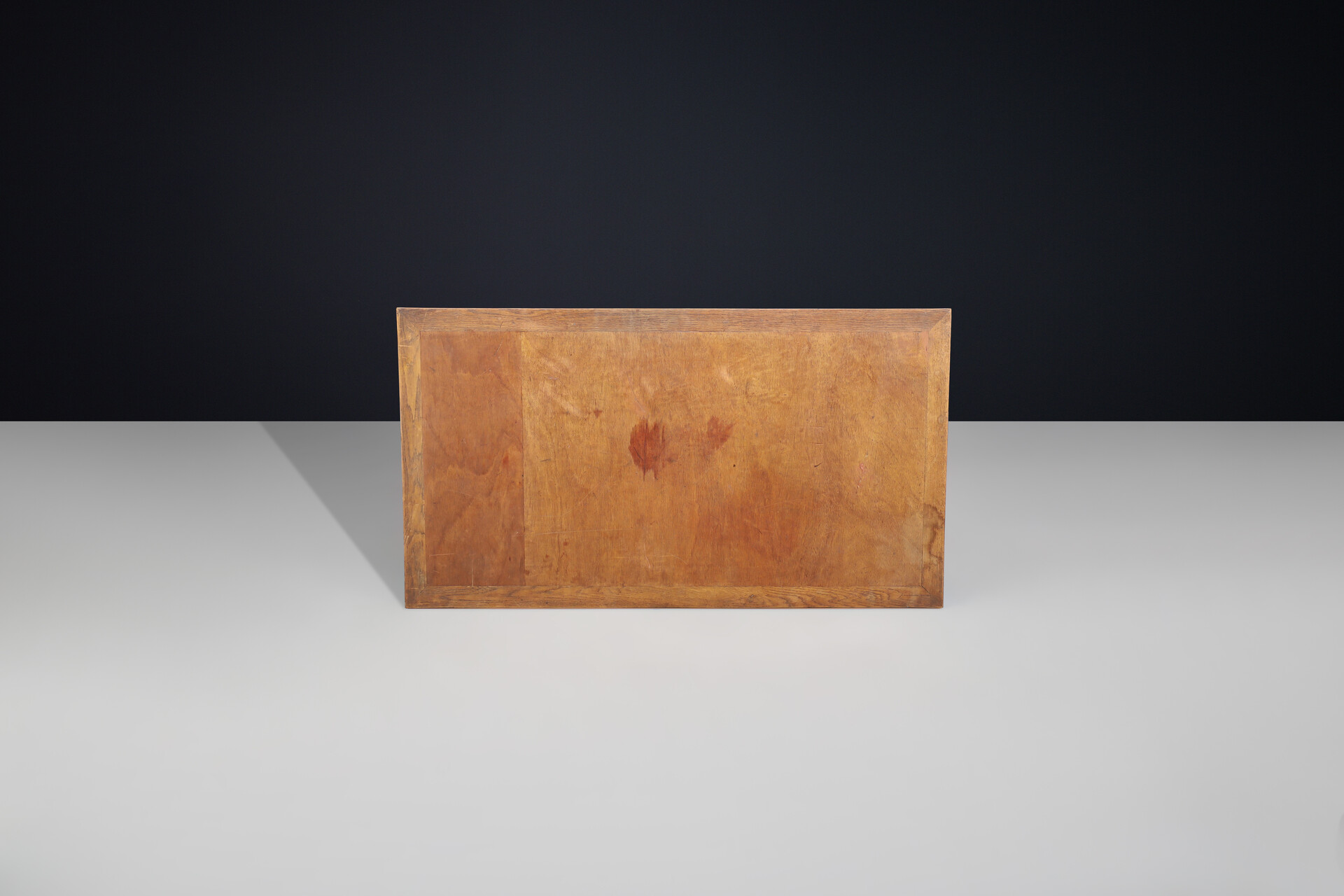 Mid century modern René Gabriel Patinated Oak Reconstruction table, France 1950. Mid-20th century