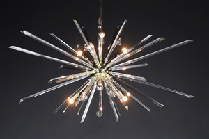 Mid century modern René Roubíček Brass Sputnik Chandelier Designed in the Czech Republic 1960s Mid-20th century