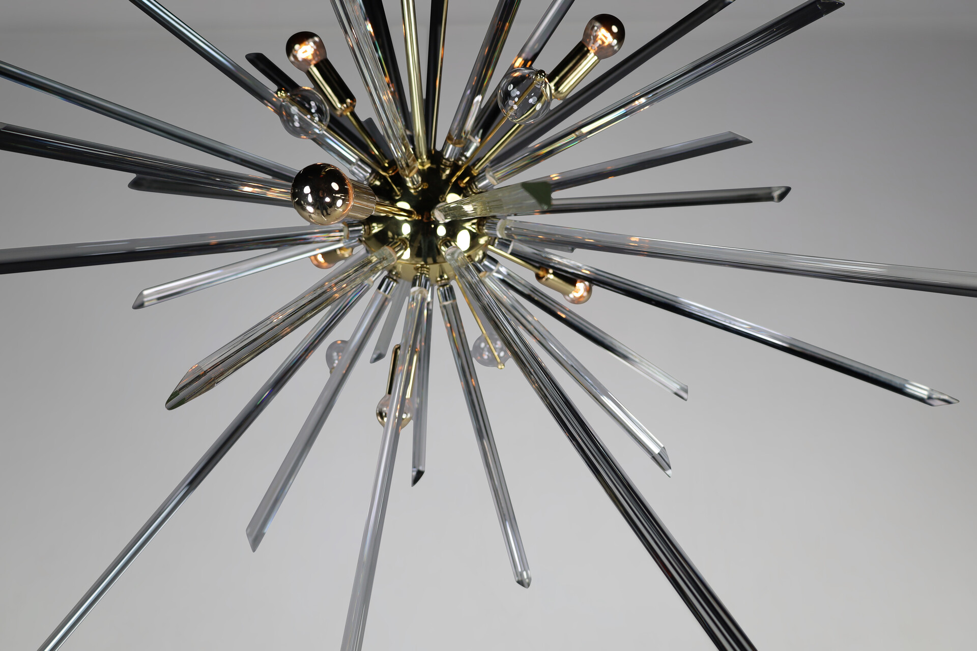 Mid century modern René Roubíček Brass Sputnik Chandelier Designed in the Czech Republic 1960s Mid-20th century