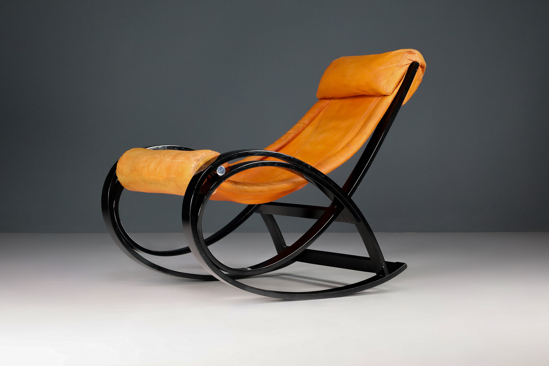 Mid century modern Sgarsul Rocking Chair, Gae Aulenti for Poltronova, Italy 1962 Mid-20th century