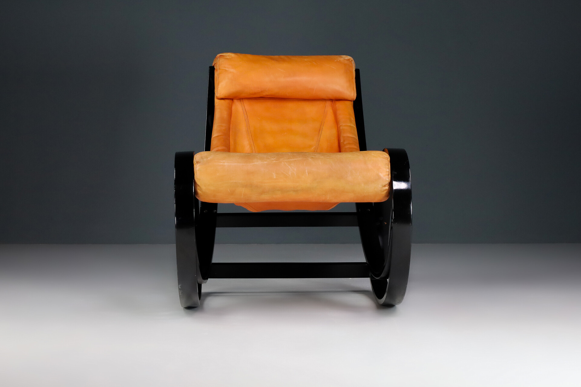 Mid century modern Sgarsul Rocking Chair, Gae Aulenti for Poltronova, Italy 1962 Mid-20th century