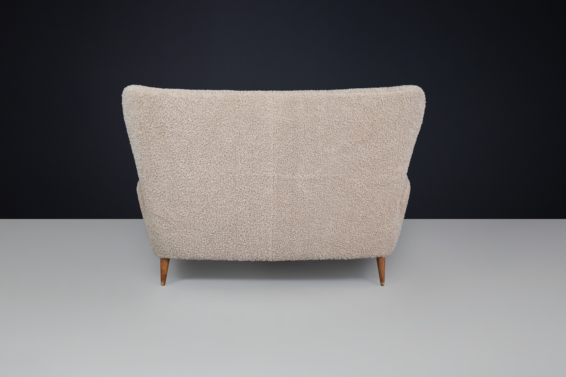 Mid century modern Sofa by Emilio Sala and Giorgio Madini in new Teddy Upholstery, Italy 1950s Mid-20th century